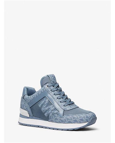 michael kors maddy two-tone logo and mesh trainer|Michael Kors Blue Maddy Signature Logo And Mesh Trainer.